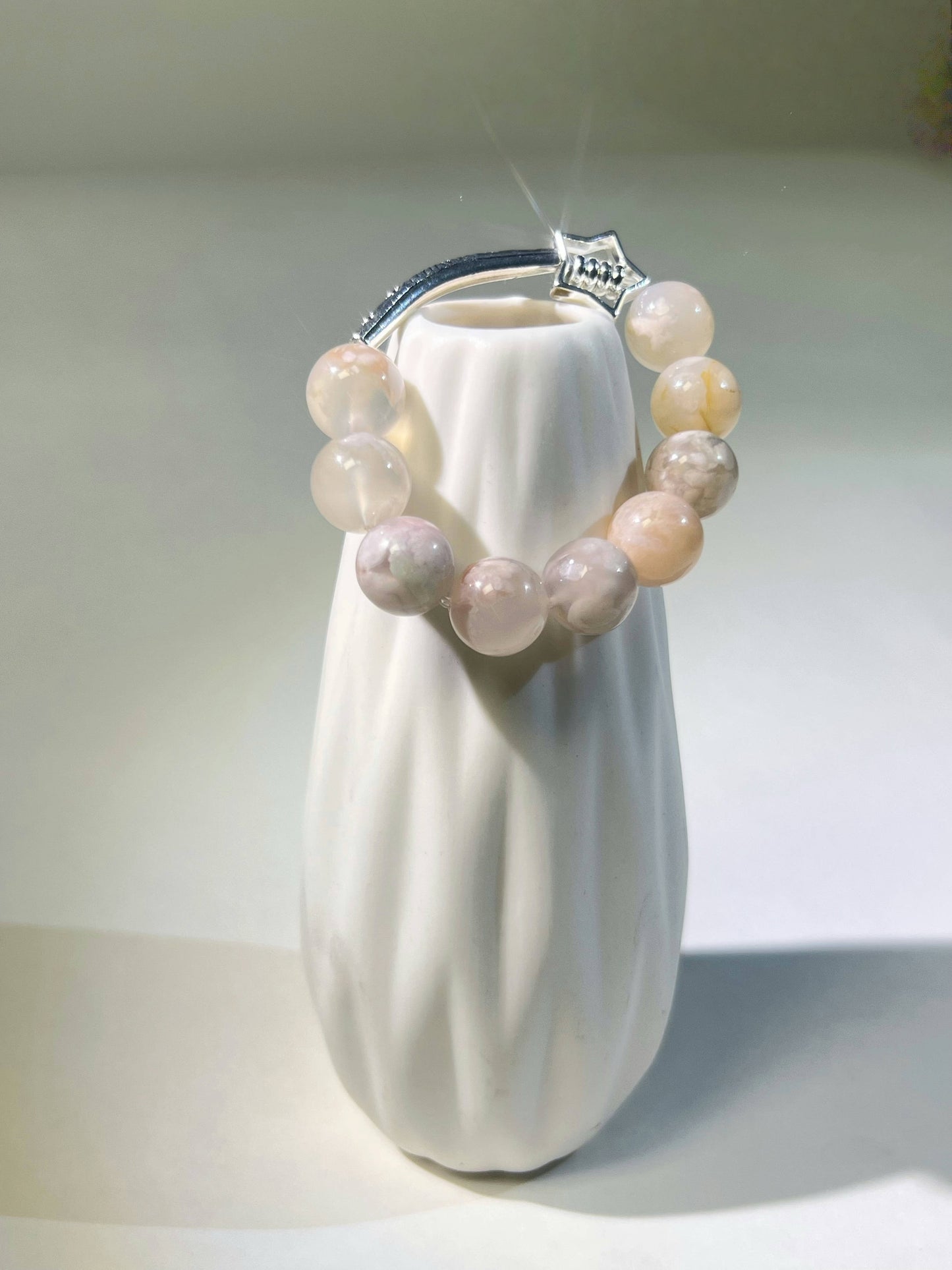 Sakura Agate Protection Star Bracele